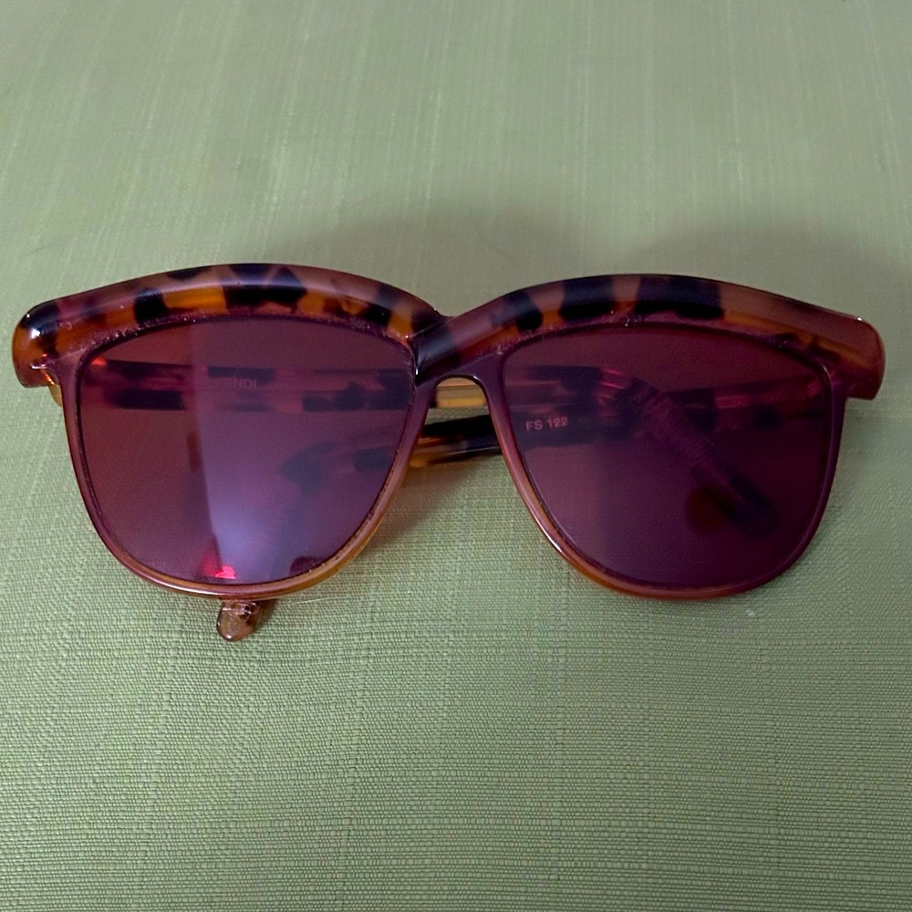 Fendi Tortoiseshell Frame Sunglasses with Rose-Tinted Lenses